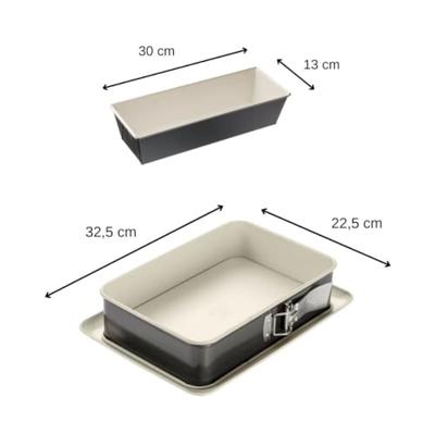 Cakevorm en rechthoekige cakevorm - DR oeTKER - Back Trend - 30 cm en 28 x 18 cm
