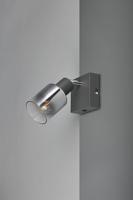 Trio Zwart wandlampjeCadiz met smoke glas - R81781042 - thumbnail