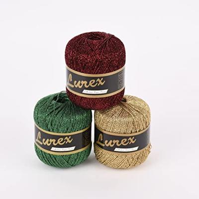 Creativ Company Lurex glitter garen rood, 160m