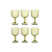 Set van bekers Home ESPRIT Groen Kristal 260 ml (6 Stuks) - thumbnail