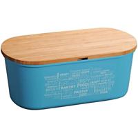 Melamine Ovale 2 in 1 Broodtrommel met Bamboe Snijplank Brood Bewaar - thumbnail