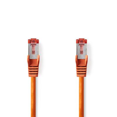 Nedis CAT6 Netwerkkabel | RJ45 Male | RJ45 Male | S/FTP | 0.50 m | Rond | LSZH | Oranje | Label - CCGL85221OG05