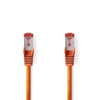 Nedis CAT6 Netwerkkabel | RJ45 Male | RJ45 Male | S/FTP | 0.50 m | Rond | LSZH | Oranje | Label - CCGL85221OG05 - thumbnail