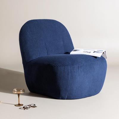 Nohr Fauteuil 'Hadiyah' Rib, kleur Blauw Nohr Fauteuil 'Hadiyah' Rib, kleur Blauw