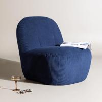 Nohr Fauteuil 'Hadiyah' Rib, kleur Blauw - thumbnail