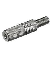 BKL Electronic 1108009 Jackplug 3,5 mm Bus, recht Aantal polen: 2 Mono Zilver 1 stuk(s) - thumbnail