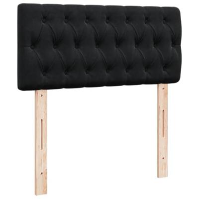 Boxspring met matras fluweel zwart 90x190 cm