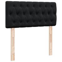 Boxspring met matras fluweel zwart 90x190 cm - thumbnail