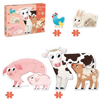 Goula vormpuzzel Dieren XXL junior karton 14-delig Goula vormpuzzel Dieren XXL junior karton 14-delig