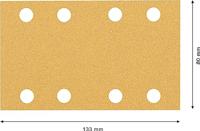 Bosch Accessories EXPERT C470 2608900879 Oscillerend schuurpapier Geperforeerd Korrelgrootte (num) 80 (l x b) 133 mm x 80 mm 10 stuk(s) - thumbnail