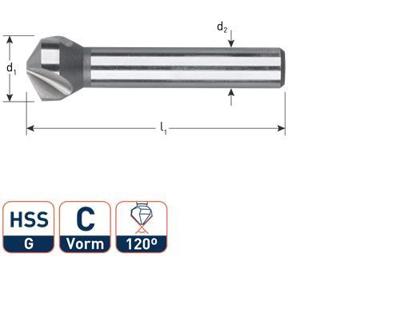 Rotec Verzinkfrees 120gr. 3-snijder 8.3mm