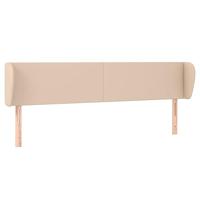 Hoofdbord met randen 203x23x78/88 cm kunstleer cappuccinokleur - thumbnail