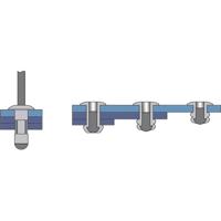 Bralo Popnagel multigrip 4,8 x 10,5 mm (250 stuks) - thumbnail