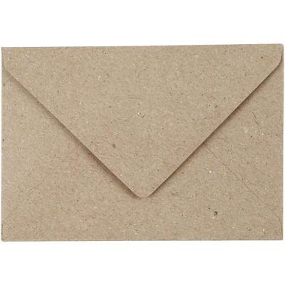 Creativ Company Gerecyclede envelop, afmeting envelop 7,8x11,5 cm, 120 gr, naturel, 50 stuk/ 1 doos