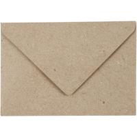 Creativ Company Gerecyclede envelop, afmeting envelop 7,8x11,5 cm, 120 gr, naturel, 50 stuk/ 1 doos - thumbnail