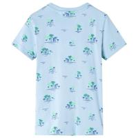 Kindershirt met palmbomenprint 104 lichtblauw - thumbnail