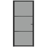 VidaXL Binnendeur 93x201,5 cm esg-glas en aluminium zwart - thumbnail