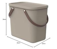 Rotho albula storage system 25l cappuccino - thumbnail