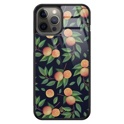 iPhone 12 Pro Max glazen hardcase - Orange lemonade