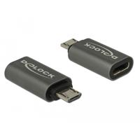 Delock 65927 Adapter USB 2.0 Micro-B male naar USB Type-C 2.0 female antraciet - thumbnail