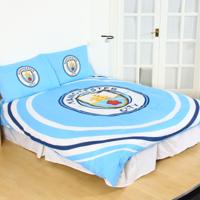 Manchester City fleeceplaid 200x200cm (50x75) polyester/katoen - thumbnail