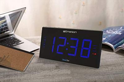 Emerson Radio ER100105 wekker Digitale wekker Zwart, Zilver