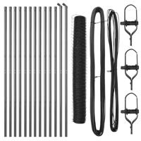 VidaXL Afrasteringspaal grijs 25 x 1,2 m (50 mm gaas) staal - thumbnail