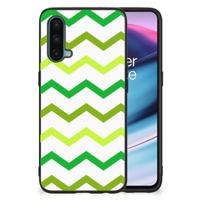 OnePlus Nord CE 5G Back Case Zigzag Groen - thumbnail