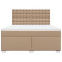 Boxspring met matras kunstleer cappuccinokleurig 180x200 cm - thumbnail