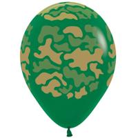 Ballonnen camouflage 5 stuks - thumbnail