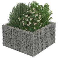 Gabion plantenbak verhoogd 90x90x50 cm gegalvaniseerd staal - thumbnail