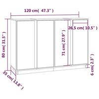 Dressoir 120x35x80 cm massief grenenhout - thumbnail