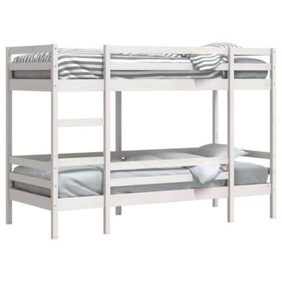Stapelbed 75x190 cm massief grenenhout wit