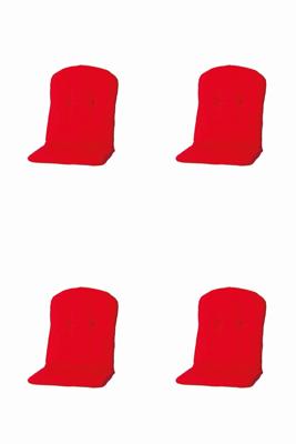 Kussen Kuip hoog 45x96 Panama rood (4 stuks) Madison - Madison