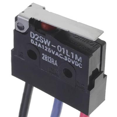 Omron D2SW-01L2M Microschakelaar 30 V/DC 0.1 A 1x aan/(aan) 1 stuk(s) Bag