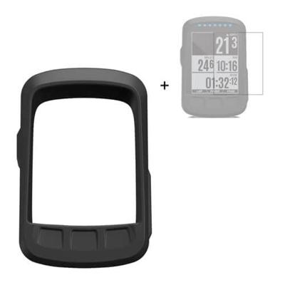 Casecentive Silicone hoesje Wahoo ELEMNT BOLT V2 met screenprotector zwart