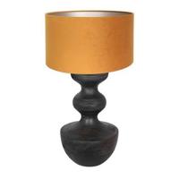 Steinhauer Landelijke schemerlamp Lyons S met gouden velours kap 3477ZW - thumbnail