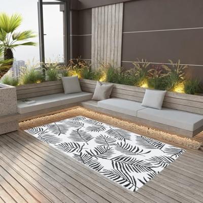VidaXL Buitenkleed arakil 160x230 cm pp wit en zwart