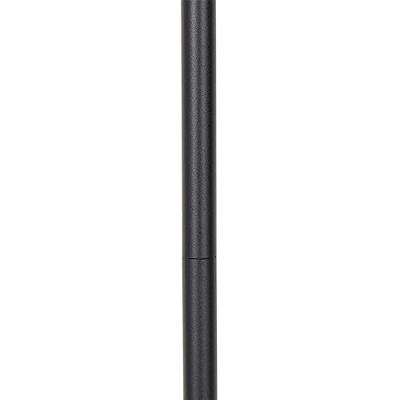 QAZQA Landelijke buiten vloerlamp zwart met bamboe incl. LED - Kaiser