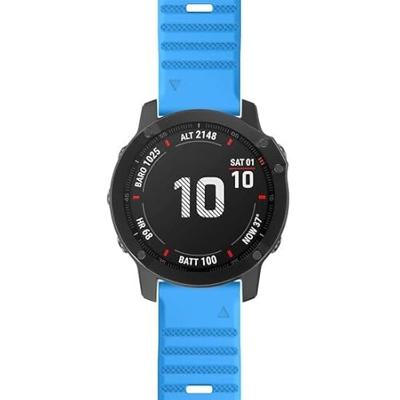 By Qubix - Siliconen bandje - Blauw - Compatible met Garmin Fenix 8-51mm - Compatible Garmin bandje
