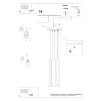 Hanglamp PASTELO 5P wit - thumbnail