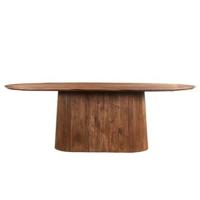 Sohome Ovale Eettafel 'Olav' Mangohout, 200 x 110cm, kleur Bruin - thumbnail