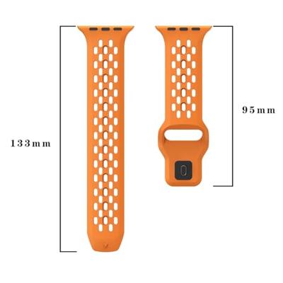 By Qubix - Ultimate Sport Edition bandje - Donkergrijs - Compatible met Apple Watch 44mm / 45mm / 46mm / 49mm - Compatible Apple watch bandjes