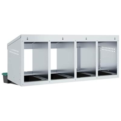 Kippennestkast 4 compartimenten wandmontage gegalvaniseerd staal Kippennestkast 4 compartimenten wandmontage gegalvaniseerd staal