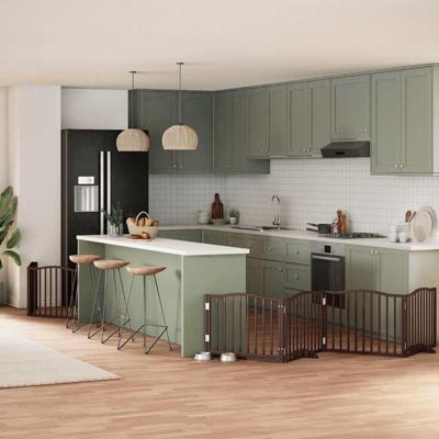 VidaXL Hondenhek inklapbaar 6 panelen 480 cm populierenhout bruin