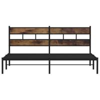 Bedframe zonder matras metaal gerookt eikenkleurig 180x200 cm - thumbnail