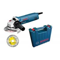 Bosch haakse slijper - GWS 1400 Professional - 1400W - Ø 125mm - incl. diamantzaagblad - in koffer - thumbnail