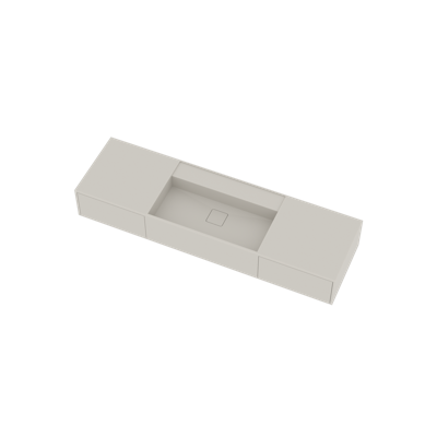 Wastafel Ideavit Solidbliss 140x40x20 cm Solid Surface 2 Opberg Lades Mat Wit Wastafel Ideavit Solidbliss 140x40x20 cm Solid Surface 2 Opberg Lades Mat Wit