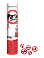 Confettikanon 18 jaar 20cm - thumbnail