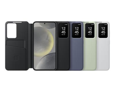 Samsung Smart View Wallet Booklet Samsung Galaxy S24 Zwart Stootbestendig Samsung Smart View Wallet Booklet Samsung Galaxy S24 Zwart Stootbestendig